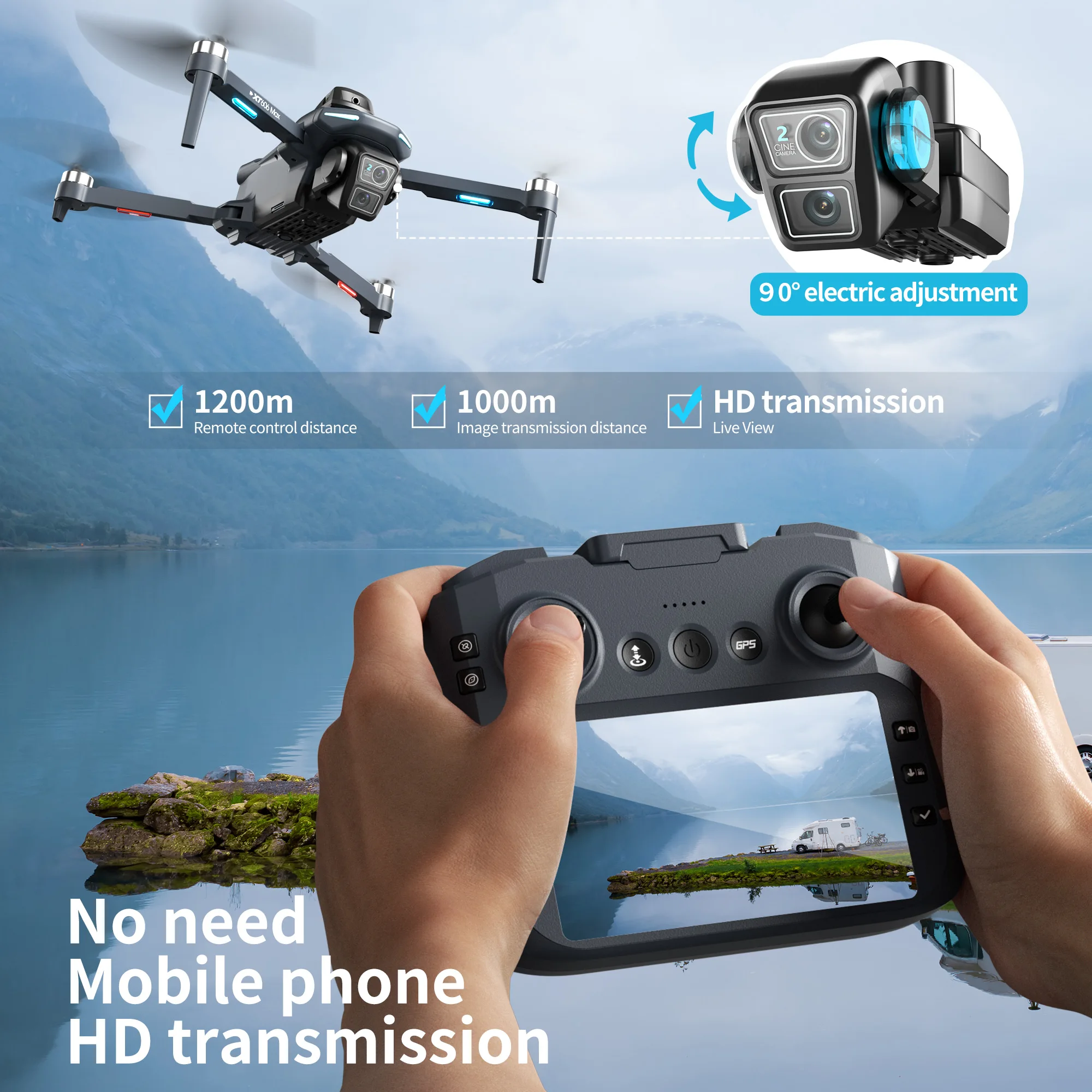 Drone Profesional XT606 Origin - Drone Photogrammetry ulasan dan harga