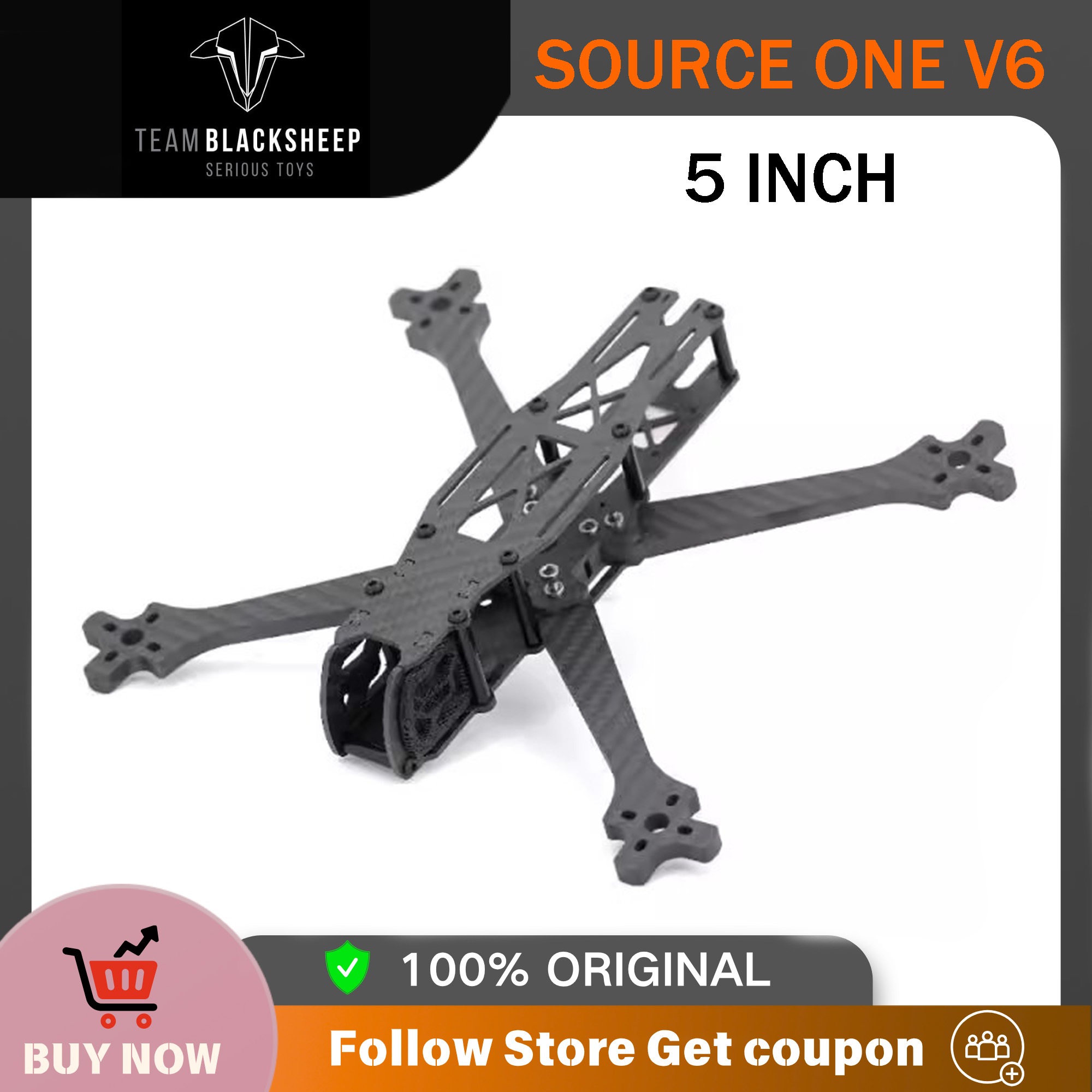 Kit Frame FPV Team Blacksheep  - Tbs Fpv Source One ulasan dan harga