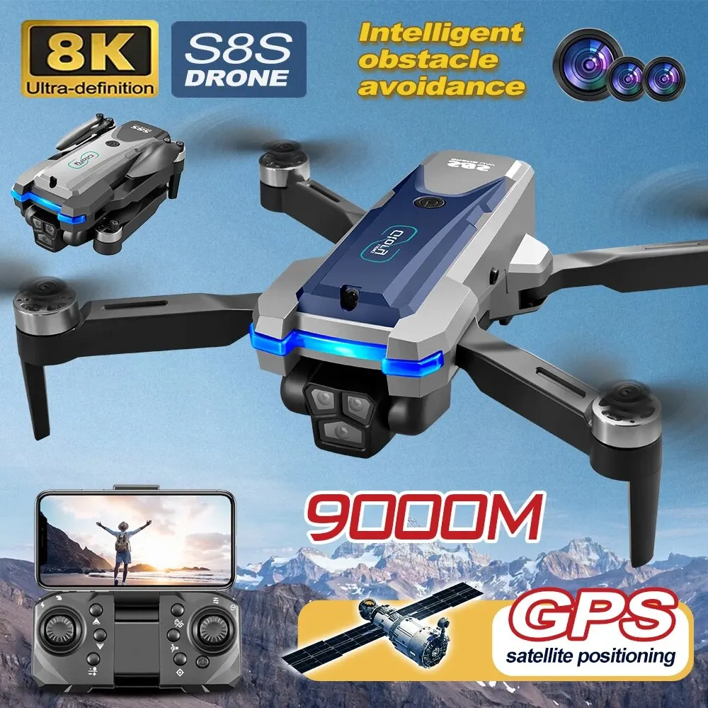 S8S Drone lipat 5G Wifi 8K HD, - Drone Cinematic ulasan dan harga